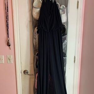 Black pants suit romper